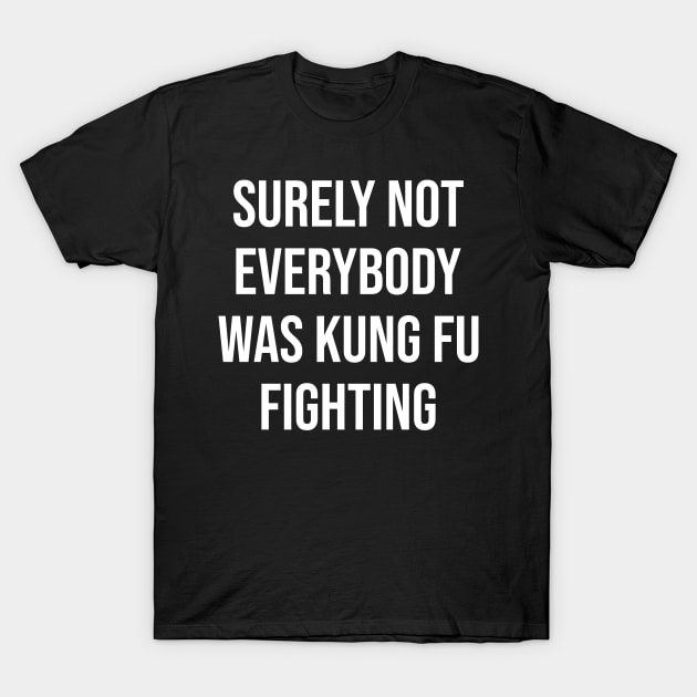 Surely Not Everybody Was Kung Fu Fighting Funny T-Shirt by nicolinaberenice16954